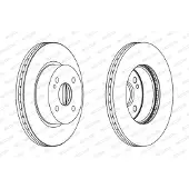 FERODO Bromsskivor DDF1738C fram, ventilerad, 2 Stycke