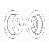 FERODO Bromsskivor DDF1545C bak, full, 2 Stycke