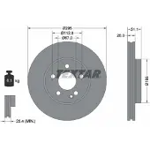 Textar Bromsskiva 92254803 fram, ventilerad, 1 Stycke