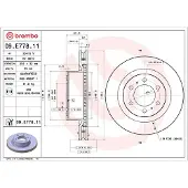 Brembo Bromsskiva 09.E778.11, 1 Stycke