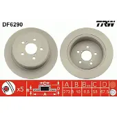 TRW Bromsskiva DF6290 bak, full, 1 Stycke