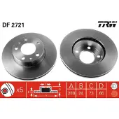 TRW Bromsskiva DF2721 fram, ventilerad, 1 Stycke