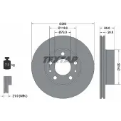 Textar Bromsskiva 92305203 främre, ventilerat, 1 stycke