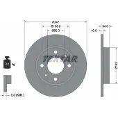 Textar Bromsskiva 92029803 fram, full, 1 Stycke