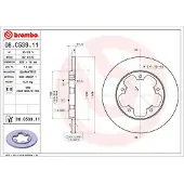 Brembo Bromsskiva 08C53911 bak, full, 1 Stycke