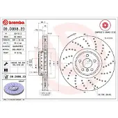 Brembo Bromsskiva 09D89823 fram, ventilerad, höggradigt förkolnad, 1 Stycke