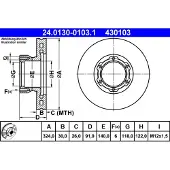 Ate Bromsskiva 24.0130-0103.1, 1 Stycke