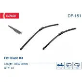 Denso Torkarblad Flat Blades DF-151, 700mm, Front, 2 Stycke