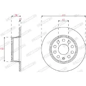 FERODO Bromsskivor DDF2825C bak, full, 2 Stycke