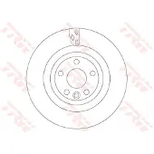 TRW Bromsskiva DF6706S bak, ventilerad, 1 Stycke