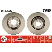 TRW Bromsskiva DF4760S fram, ventilerad, höggradigt förkolnad, 1 Stycke