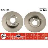 TRW Bromsskiva DF4103 fram, full, 1 Stycke