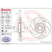 Brembo Bromsskiva 09.E137.11, 1 Stycke