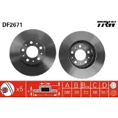 TRW Bromsskiva DF2671 fram, ventilerad, 1 Stycke