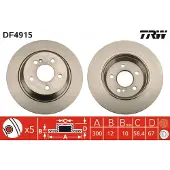 TRW Bromsskiva DF4915 bak, full, 1 Stycke