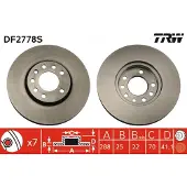 TRW Bromsskiva DF2778 fram, ventilerad, 1 Stycke