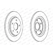 FERODO Bromsskivor DDF1808C bak, full, 2 Stycke