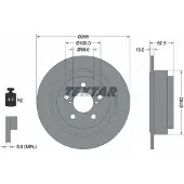 Textar Bromsskiva 92082000 bak, full, 1 Stycke