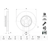 Bosch Bromsskiva 0 986 479 G34 fram, ventilerad, höggradigt förkolnad, 1 Stycke