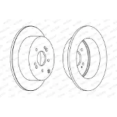 FERODO Bromsskivor DDF1671C bak, full, 2 Stycke