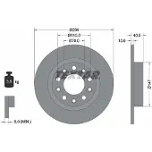 Textar Bromsskiva 92230203 bak, full, 1 Stycke
