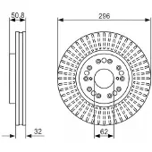 Bosch Bromsskiva 0 986 479 485 fram, ventilerad, 1 Stycke