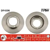 TRW Bromsskiva DF4506 fram, ventilerad, 1 Stycke