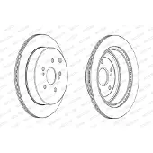 FERODO Bromsskivor DDF2072C bak, ventilerad, 2 Stycke