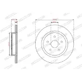 FERODO Bromsskiva DDF2638C, 2 Stycke