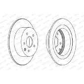 FERODO Bromsskivor DDF1590C bak, full, 2 Stycke
