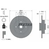Textar Bromsskiva 92305403 bak, full, 1 Stycke