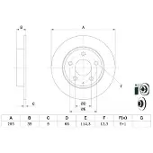 Bosch Bromsskiva 0 986 479 E54 bak, full, 1 Stycke