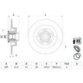 Bosch Bromsskiva 0 986 479 F42 bak, full, 1 Stycke