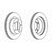 FERODO Bromsskiva DDF1798C-1 fram, ventilerad, 1 Stycke