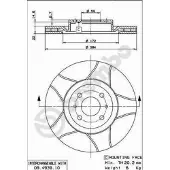 Brembo Bromsskiva Max 09.4939.75, fram, slits, ventilerad, 1 Stycke