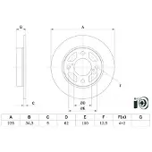 Bosch Bromsskiva 0 986 479 F38 bak, full, 1 Stycke
