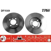 TRW Bromsskiva DF1569 fram, full, 1 Stycke