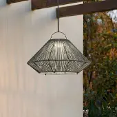LINDBY Solcellslampa Austas , dimbar, Aluminium / grå / zink, Syntetmaterial, Modern, Solcellslampor