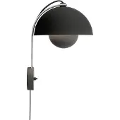 &tradition Vägglampa &Tradition, Flowerpot VP8, Svart, Vardagsrum, Metall, Design