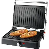 Emerio CG-130859, Svart, Rostfritt stål, Rektangulär, Rotations-, 340 x 240 mm, 1 zone(s), Lock med gångjärn