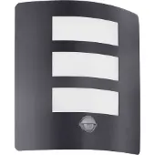 Eglo RASCINO-E utomhus vägglampa L235 E27 sensor IP44 svart