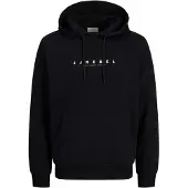 JJ REBEL Sweatshirt 'JREBROCKY' svart / vit