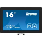 Iiyama ProLite TF1615MC-B1 Touchscreen EEK: E (A - G) 39.6 cm (15.6 tum) 1920 x 1080 pixel 16:9 25 ms HDMI, DisplayPort, VGA, Audio Line Out IPS LED