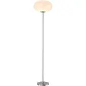 LINDBY Golvlampa Sonika , Aluminium / grå / zink, Vardagsrum / matsal, Metall, Golvlampa