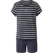 Marc O'Polo Pyjamas mörkblå / vit