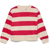 Vero moda Sweatshirt 'VMVIOLA BEA' ecru / blodröd