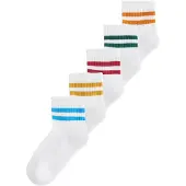 Next Sockor gul / mörkgrön / karminröd / vit