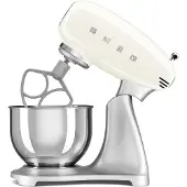 Smeg 50''s Style Köksmaskin SMF04CREU Creme, Stativmixer, Gräddfärgad, Whisking, 1 m, 4,8 l, Handtag