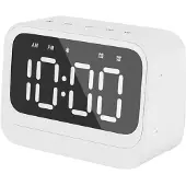 Denver Denver: Klocka Alarm Bluetooth-högtalare Vit