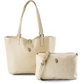 U.S. POLO ASSN. Shoppingväska 'Malibu' ecru